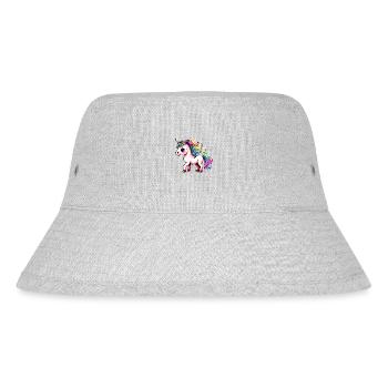 Unicorn Mythical Creature Girl Unicorns Mythical Creatures - Stanley/Stella Recycled Bucket Hat - heather grey - Front