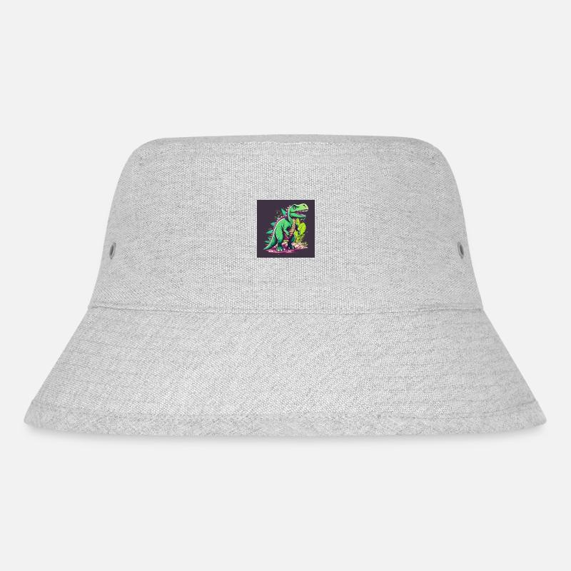 Wütender T-Rex - Stanley/Stella recycelter Bucket Hat - Grau meliert