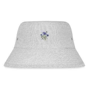 Blumen - Stanley/Stella recycelter Bucket Hat - Grau meliert - Vorne
