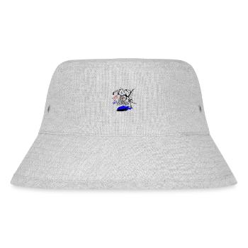 Frau mit Flüge und Rose , Ja oder Nein, Yes or No - Stanley/Stella recycelter Bucket Hat - Grau meliert - Vorne