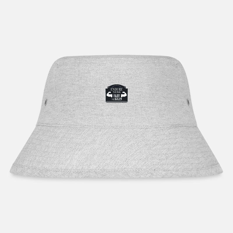 gym lover - Stanley/Stella recycelter Bucket Hat - Grau meliert