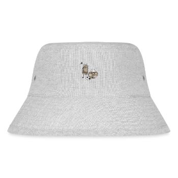 Katzen - Stanley/Stella recycelter Bucket Hat - Grau meliert - Vorne