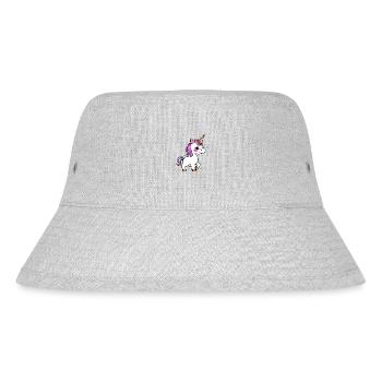 Einhorn Fabeltier Fabelwesen Mädchen Einhörner - Stanley/Stella recycelter Bucket Hat - Grau meliert - Vorne