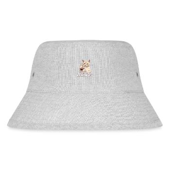 Katze - Du sitzt auf meinem platz - Stanley/Stella recycelter Bucket Hat - Grau meliert - Vorne