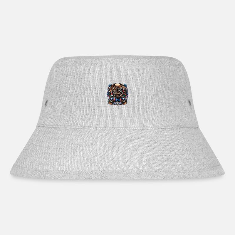 Kickboxen Muay Thai Boxen Kämpfer Schlange Tiger - Stanley/Stella recycelter Bucket Hat - Grau meliert