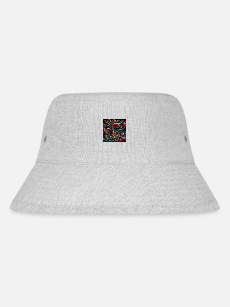 Psychedelic Art - Stanley/Stella recycelter Bucket Hat - Grau meliert