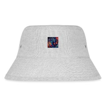 Psy forest fractal - Stanley/Stella recycelter Bucket Hat - Grau meliert - Vorne