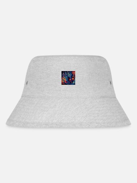 Psy forest fractal - Stanley/Stella recycelter Bucket Hat - Grau meliert