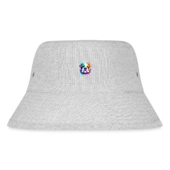 Bulldogge Hunde Hund Hundebesitzer Hundehalter - Stanley/Stella recycelter Bucket Hat - Grau meliert - Vorne
