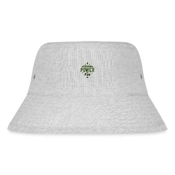 Vegan power veganuary Tierschutz Umweltschutz - Stanley/Stella recycelter Bucket Hat - Grau meliert - Vorne