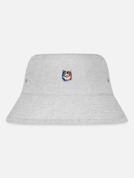 Domestic Cat, Cat, Persian Cat, Cat, Cat Owner - Stanley/Stella Recycled Bucket Hat - heather grey