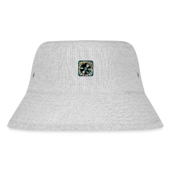 Spin the Beat Vinyl Kunst | Retro-Musikdesign - Stanley/Stella recycelter Bucket Hat - Grau meliert - Vorne