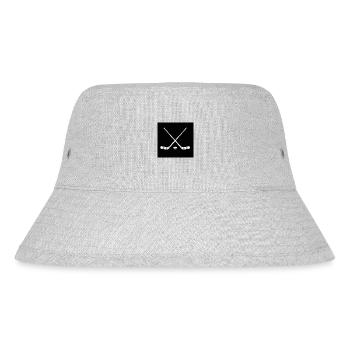 Hockeyschläger mit Puck - Stanley/Stella recycelter Bucket Hat - Grau meliert - Vorne