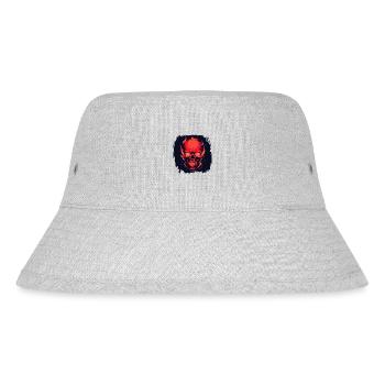 birthday present idea cage black skeletal - Stanley/Stella Recycled Bucket Hat - heather grey - Front