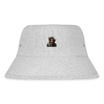 crazy professor monkey - Stanley/Stella recycelter Bucket Hat - Grau meliert - Vorne