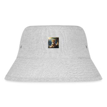 LEOPARDEN-JUNGES - Stanley/Stella recycelter Bucket Hat - Grau meliert - Vorne