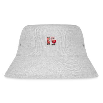 Bacon My Heart - Stanley/Stella Recycled Bucket Hat - heather grey - Front