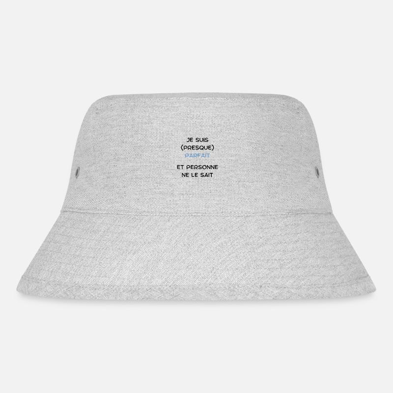 Ich bin fast perfekt und niemand weiß es - Stanley/Stella recycelter Bucket Hat - Grau meliert