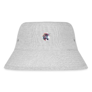 Unicorn Head Portrait - Stanley/Stella Recycled Bucket Hat - heather grey - Front