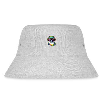 Cooler lustiger Gamer Pinguin - Stanley/Stella recycelter Bucket Hat - Grau meliert - Vorne