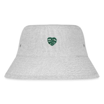monstera leaf - Stanley/Stella Recycled Bucket Hat - heather grey - Front