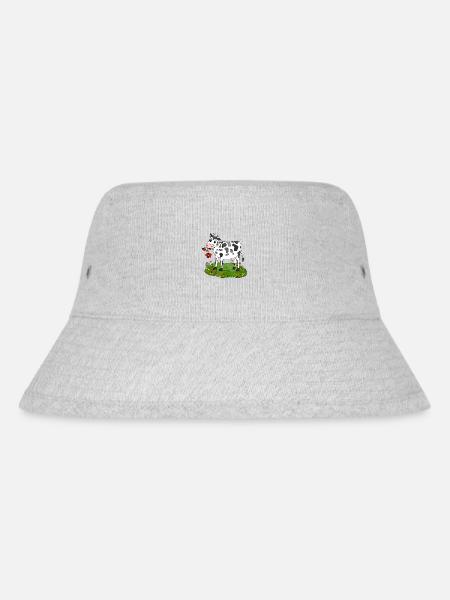 Kuh - Stanley/Stella recycelter Bucket Hat - Grau meliert