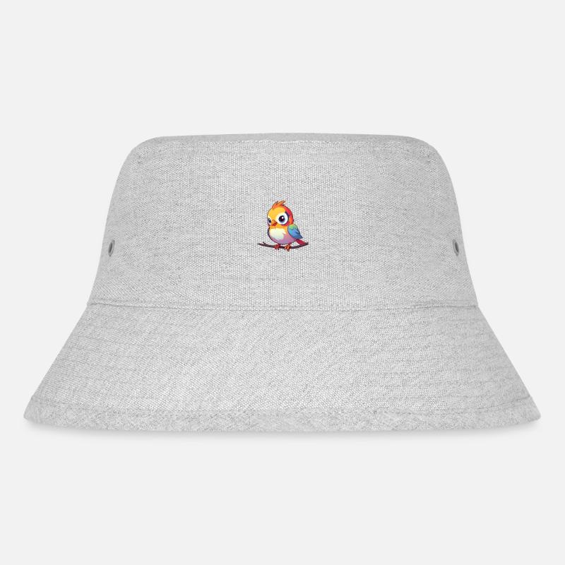 Regenbogen-Spatz - Stanley/Stella recycelter Bucket Hat - Grau meliert