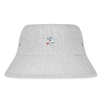 Happy Dalmatian Playing Ball - Stanley/Stella Recycled Bucket Hat - heather grey - Front
