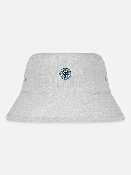 Krebs Tierkreiszeichen Symbol - Stanley/Stella recycelter Bucket Hat - Grau meliert