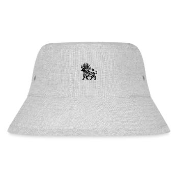 Burning Bull Tattoo Fire Flames Style - Stanley/Stella Recycled Bucket Hat - heather grey - Front