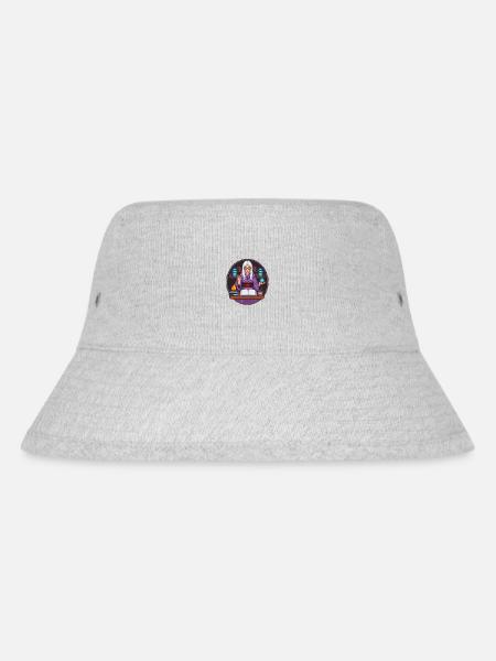 Arkaner Bibliothekar Pixel - Stanley/Stella recycelter Bucket Hat - Grau meliert