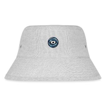 Oceanic Gaze: Retro Risograph Eye - Stanley/Stella recycelter Bucket Hat - Grau meliert - Vorne
