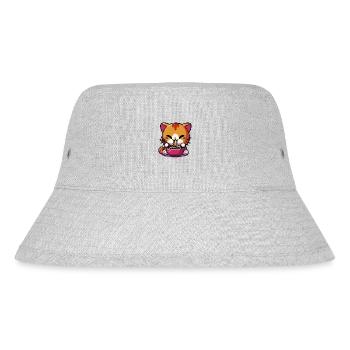 Chat Kawaii Neko mignon mangeant des Ramen 1 - Bob recyclé Stanley/Stella - gris chiné - Devant