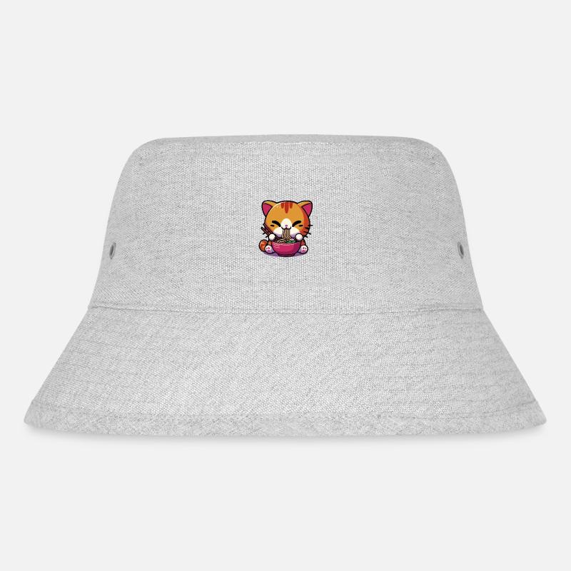 Chat Kawaii Neko mignon mangeant des Ramen 1 - Bob recyclé Stanley/Stella - gris chiné