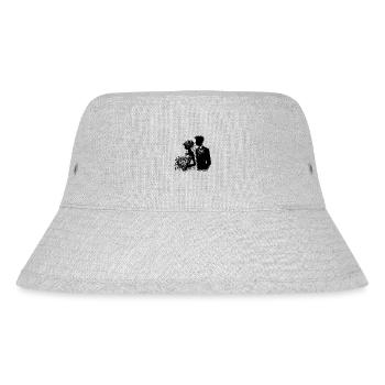 Beautiful Newlyweds Design Silhouette - Stanley/Stella Recycled Bucket Hat - heather grey - Front