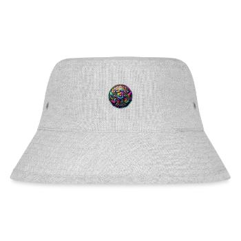 Mechanical Rainbow Flower 3 - Stanley/Stella Recycled Bucket Hat - heather grey - Front