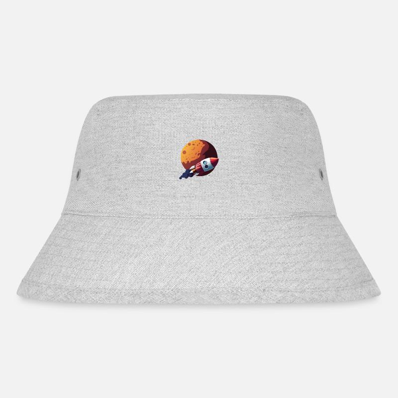 mars rakete - Stanley/Stella recycelter Bucket Hat - Grau meliert