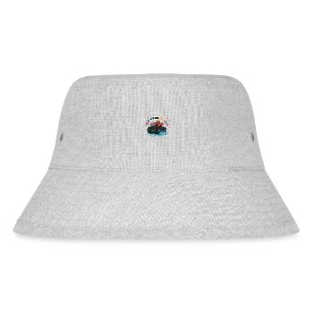 Monster Truck - Ich bin 5 - Einzigartiges Geschenk - Stanley/Stella recycelter Bucket Hat - Grau meliert - Vorne