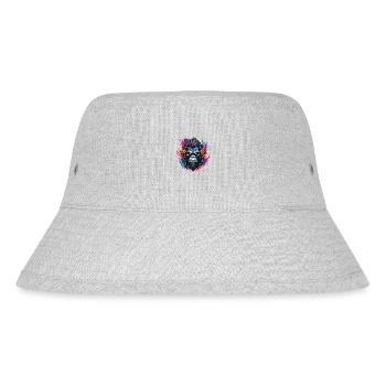 Tattoo / Tier / Kunst / cool / Comic / Gorilla - Stanley/Stella recycelter Bucket Hat - Grau meliert - Vorne