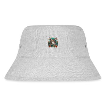 Tattoo / Animal / Art / Cool / Comic / Cat - Stanley/Stella Recycled Bucket Hat - heather grey - Front