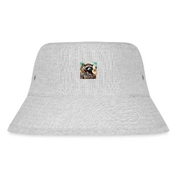 Tattoo / Animal / Art / Cool / Comic / Raccoon - Stanley/Stella Recycled Bucket Hat - heather grey - Front