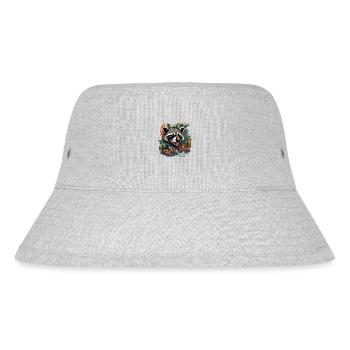 Tattoo / Animal / Art / Cool / Comic / Raccoon - Stanley/Stella Recycled Bucket Hat - heather grey - Front