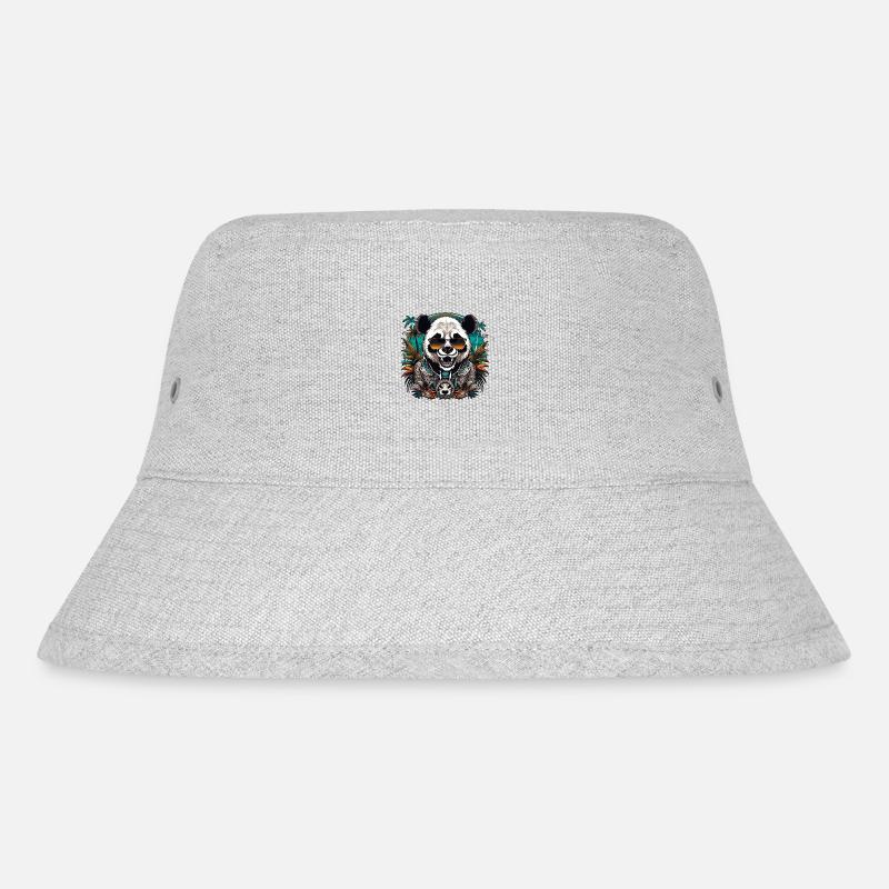 Tattoo / Tier / Kunst / cool / Comic / Panda - Stanley/Stella recycelter Bucket Hat - Grau meliert