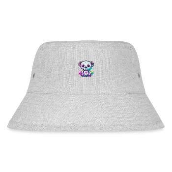 Teddybär / Kuscheltier / Stofftier / Geschenkidee - Stanley/Stella recycelter Bucket Hat - Grau meliert - Vorne