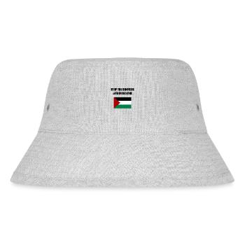 Free Palestine - Stanley/Stella Recycled Bucket Hat - heather grey - Front