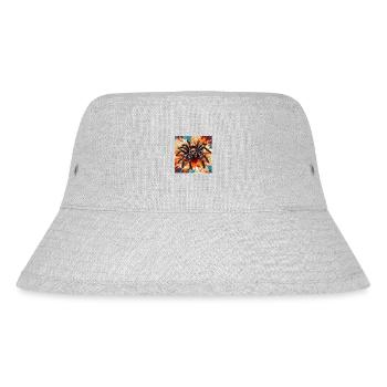 Spinne / Netz / Haustier / Kriechtier / Achtbeiner - Stanley/Stella recycelter Bucket Hat - Grau meliert - Vorne