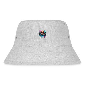 Spinne / Netz / Haustier / Kriechtier / Achtbeiner - Stanley/Stella recycelter Bucket Hat - Grau meliert - Vorne