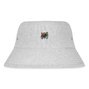 Spinne / Netz / Haustier / Kriechtier / Achtbeiner - Stanley/Stella recycelter Bucket Hat - Grau meliert - Vorne
