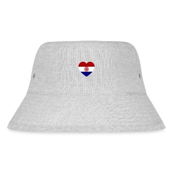 The heart of love for Croatia - Stanley/Stella Recycled Bucket Hat - heather grey - Front