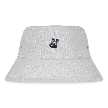 Niedlicher Skunk Mit Großen Augen - Stanley/Stella recycelter Bucket Hat - Grau meliert - Vorne